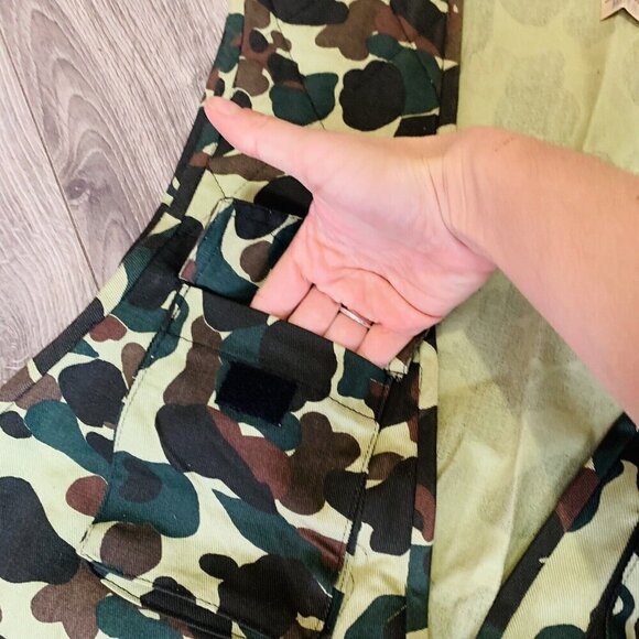 Vintage Camo Shooting Hunting Vest Men’s S Pockets Pouch Duck Bay Button Up 80s - Picture 7 of 16
